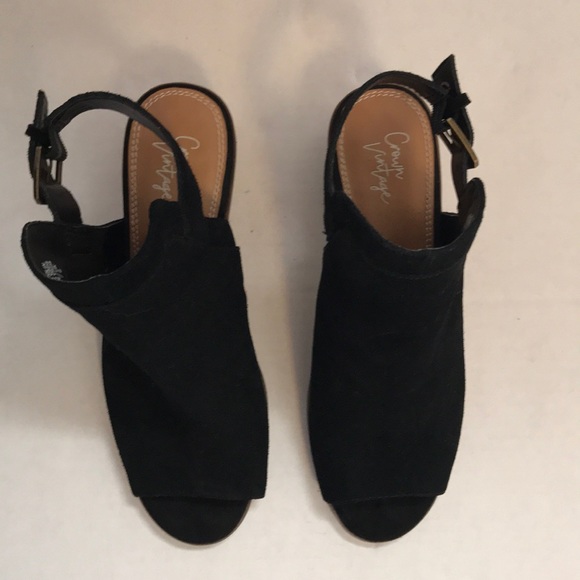 Crown Vintage Bresolin Black Suede Sandal Bootie - Picture 3 of 7